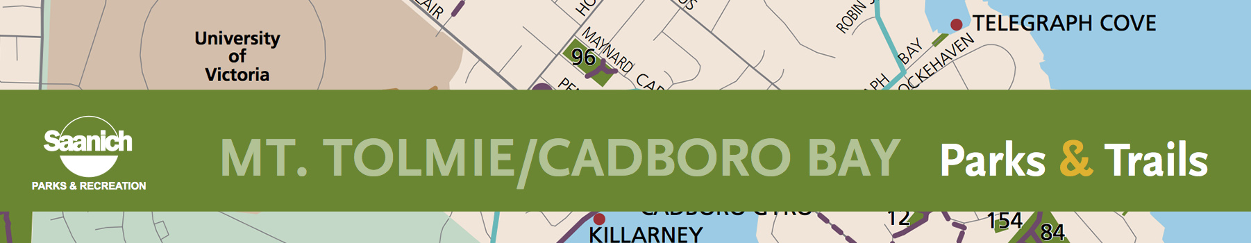 maps for parks and trails near the university of victoria